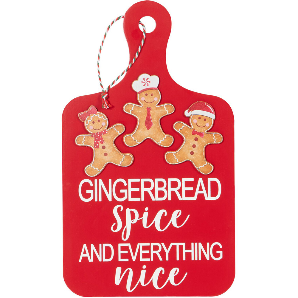 Gingerbread Assorted Hanging Board - Red Image 2