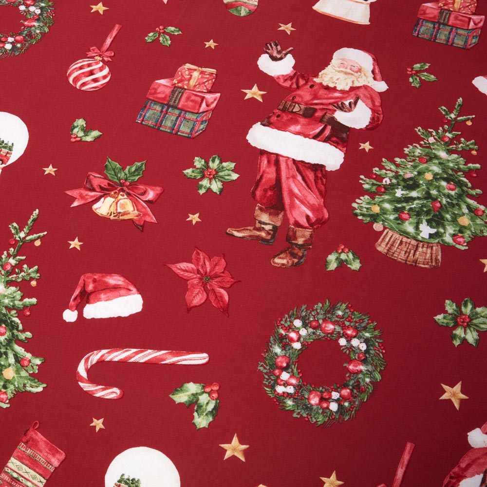 Festive Santa Duvet Set  - Red / Double Image 3