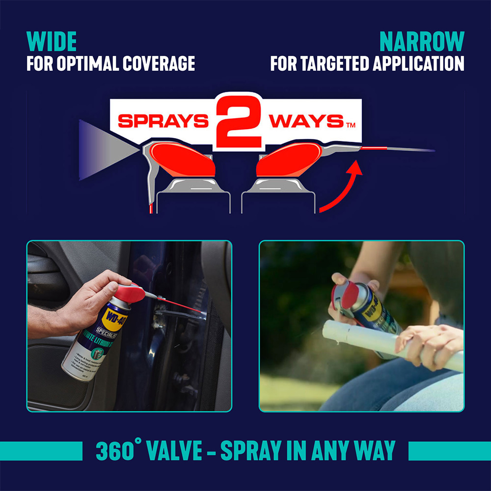 WD-40 Specialist All-Weather Protection White Lithium Grease Spray 400ml 2 Pack Image 8