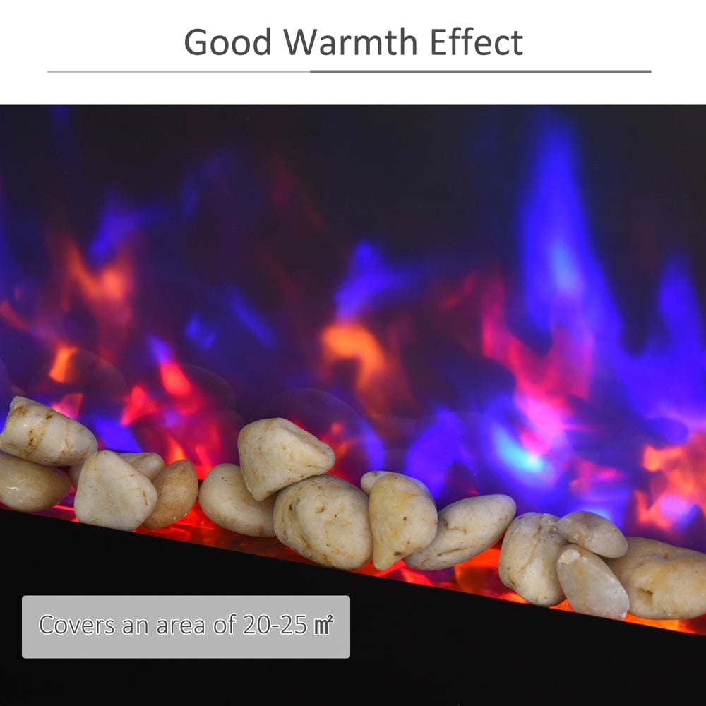 HOMCOM LED Electric Automatic Fireplace with Remote 2000W Image 4