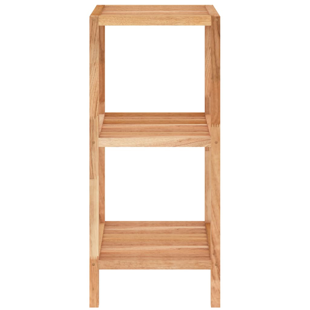 vidaXL 2 Shelf Brown Solid Wood Walnut Bathroom Shelf Image 3