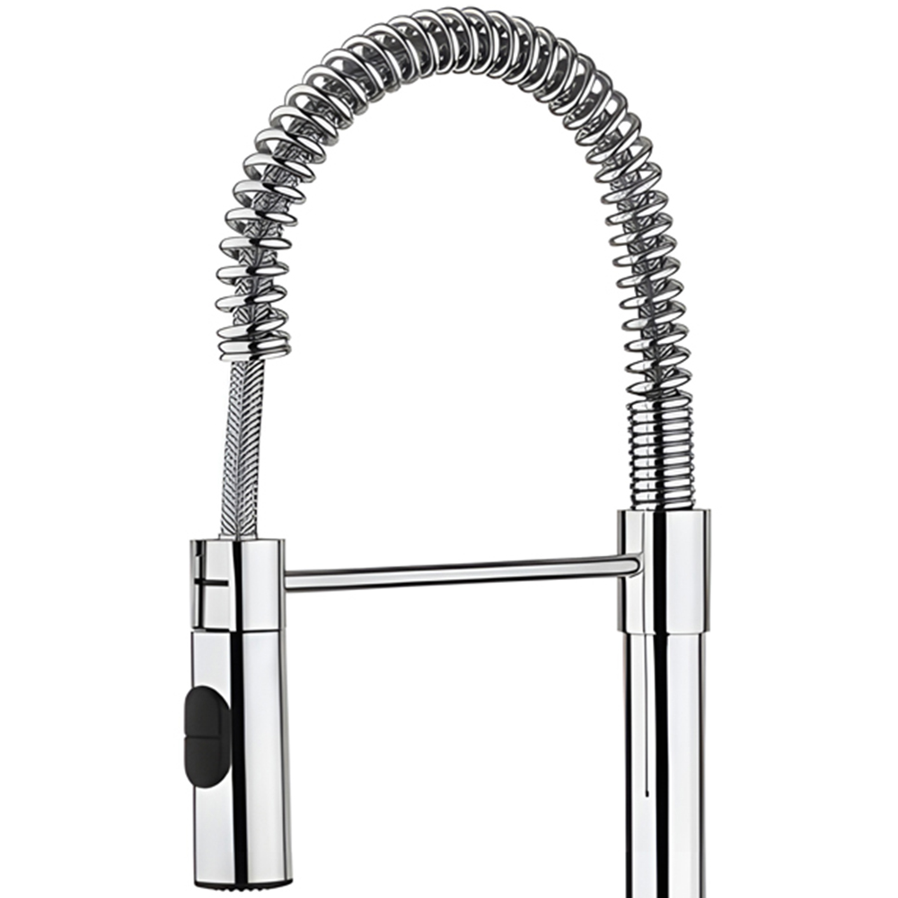 Piralla Vox Chrome Single Lever Semi Professional Kitchen Mixer with Hand Spray and Spout Image 2