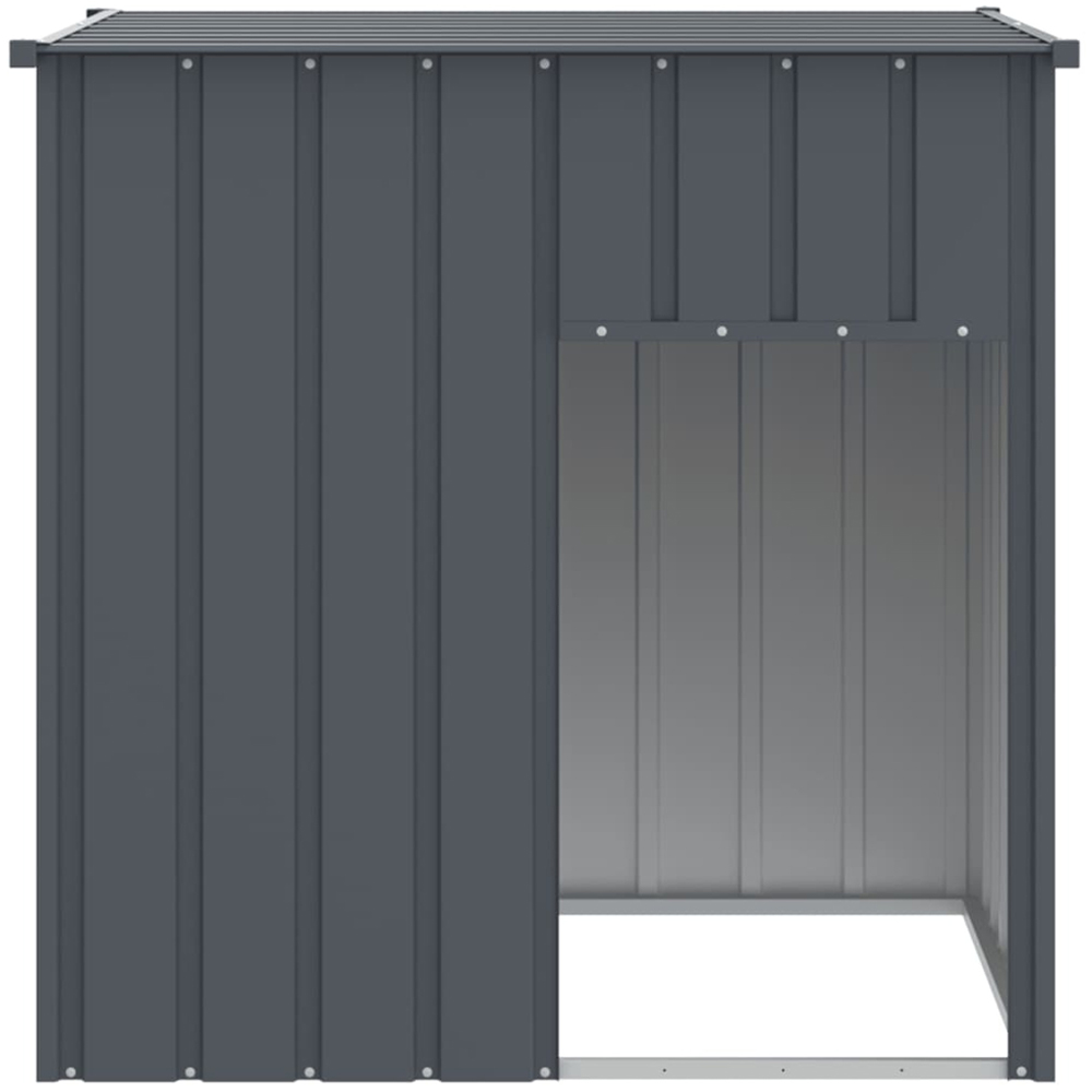 vidaXL Anthracite Galvanised Steel Dog House with Roof 110 x 103 x 109cm Image 2