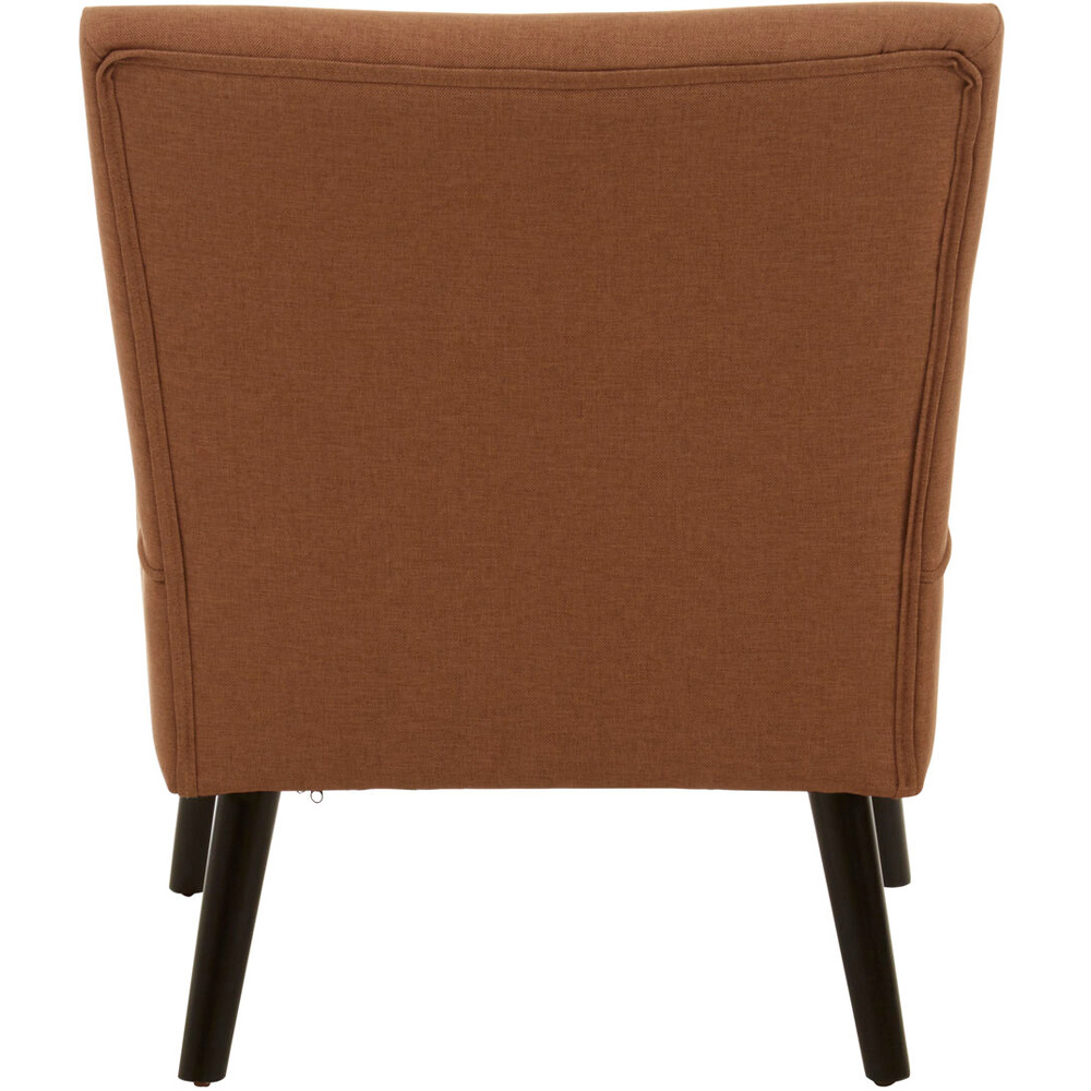 Premier Housewares Stockholm Terracotta Fabric Accent Chair Image 4