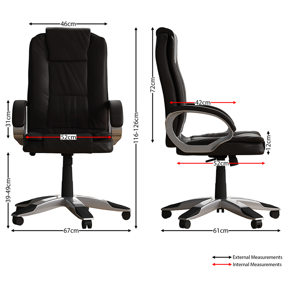 Vida Designs Charlton Brown Office Chair Image 8