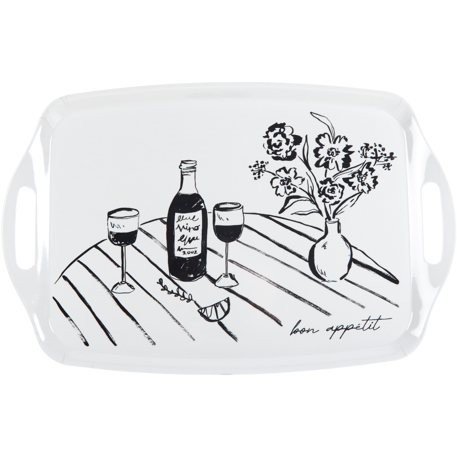 Lets Eat Tray - White / Large Tray Image 1