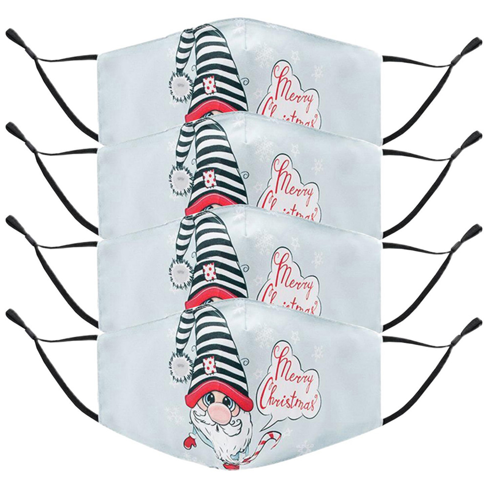 Termin8 Merry Christmas Design 5 Reusable and Breathable Face Mask 4 Pack Image 1
