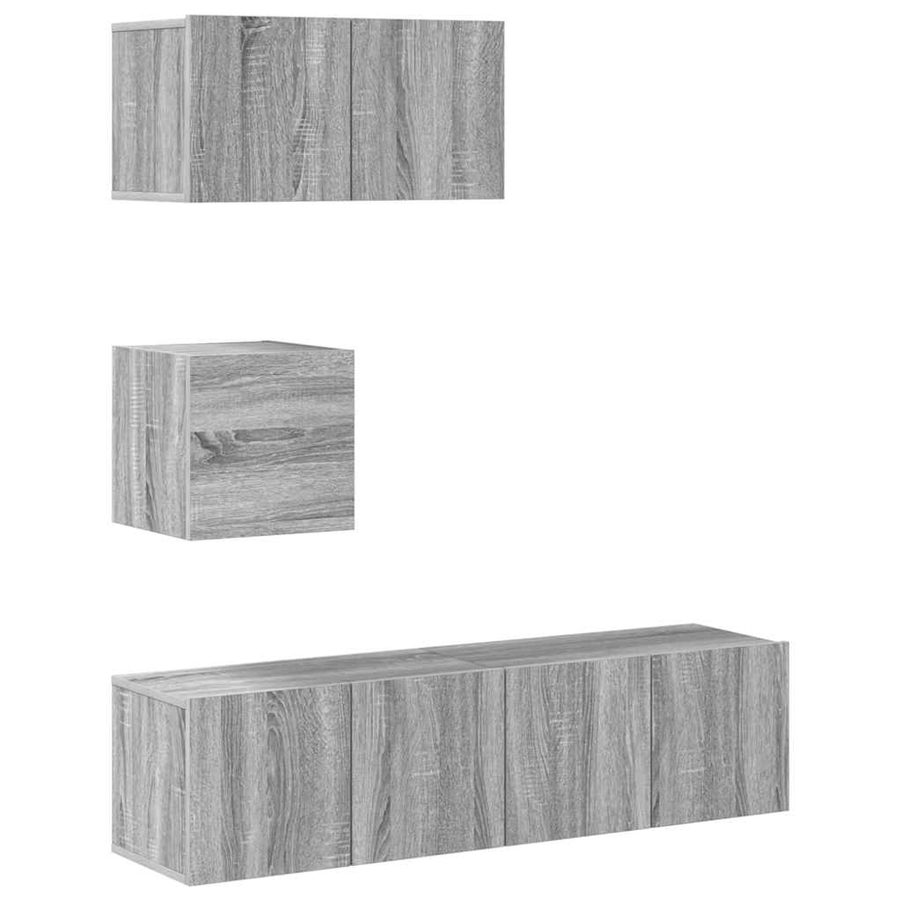 vidaXL 7 Door Grey Sonoma TV Cabinet Image 2