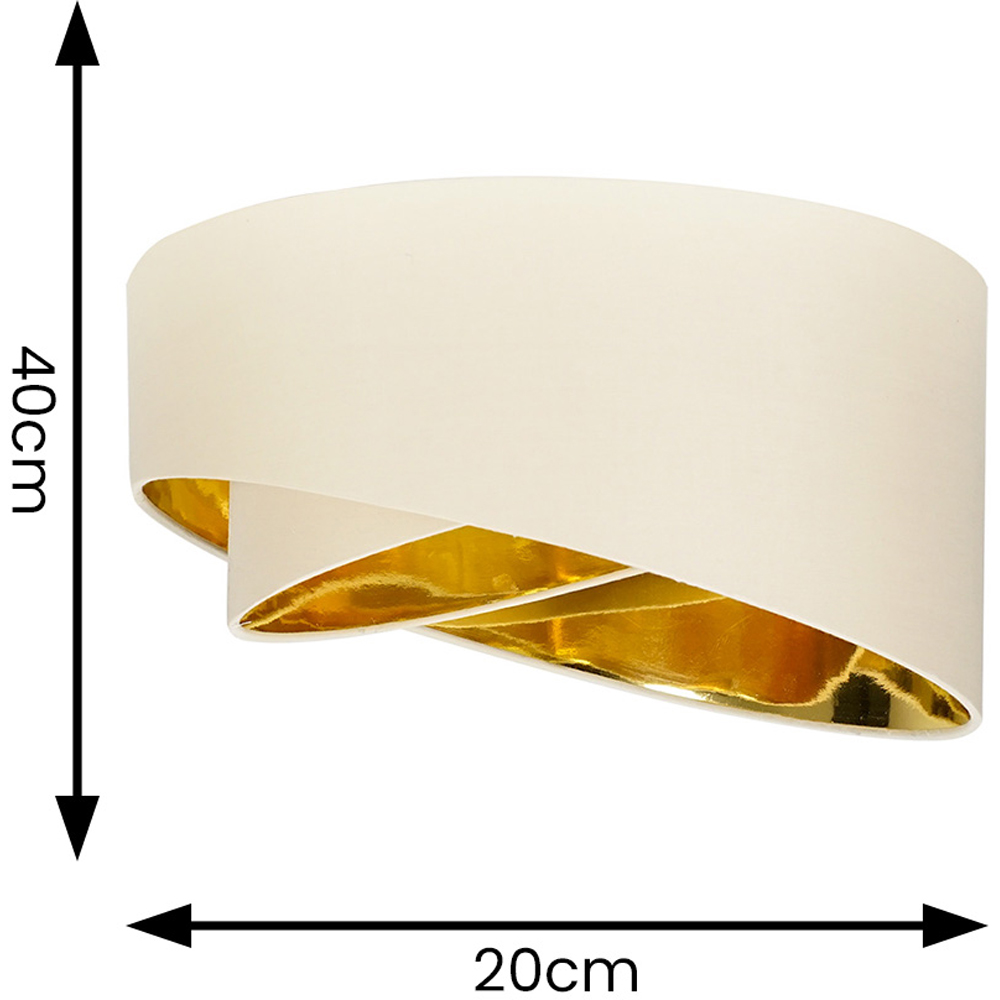 ValueLights Trekan Mink and Metallic Gold Pendant Lamp Shade Image 6