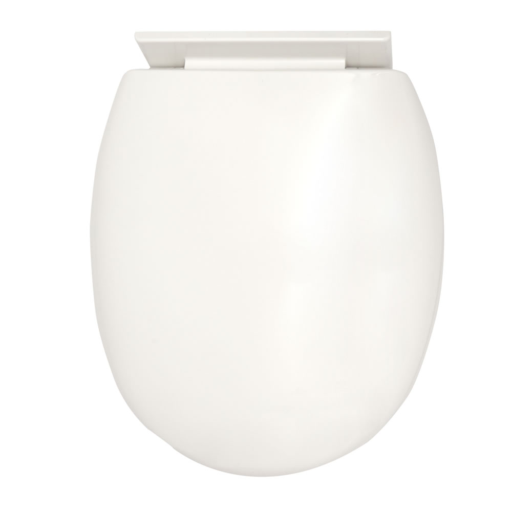 Croydex White Slow Close Antibacterial Toilet Seat Image 1