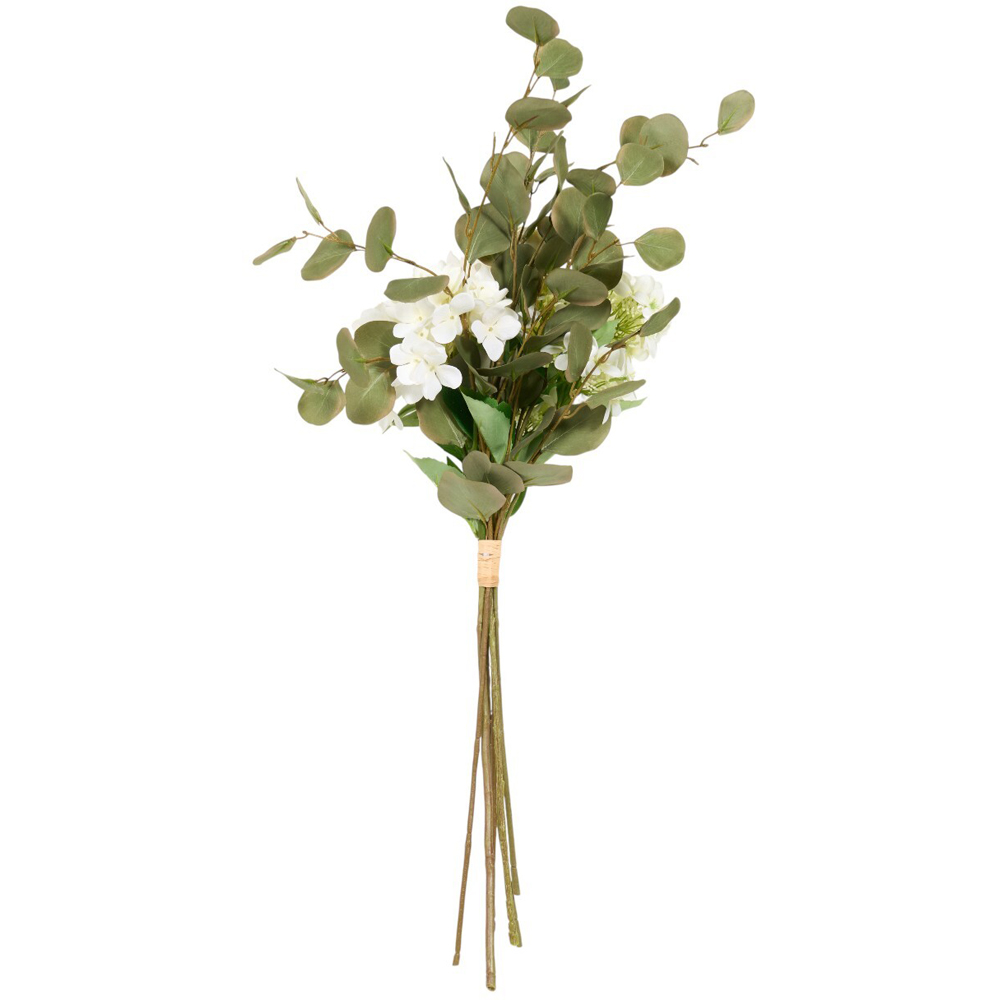 Artificial Peony Hydrangea Eucalyptus Bouquet Image 2