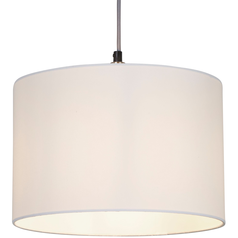 Lighting Collection Yates White Drum Lamp Shade 30cm Image 3