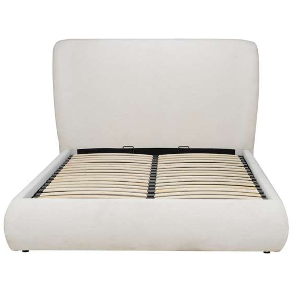 Birlea Lanis King Size White Linen Ottoman Bed Image 4