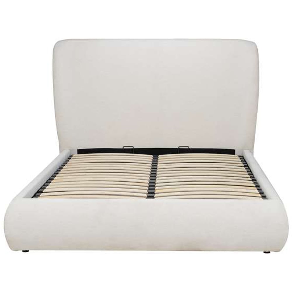 Birlea Lanis Double White Linen Ottoman Bed Image 4