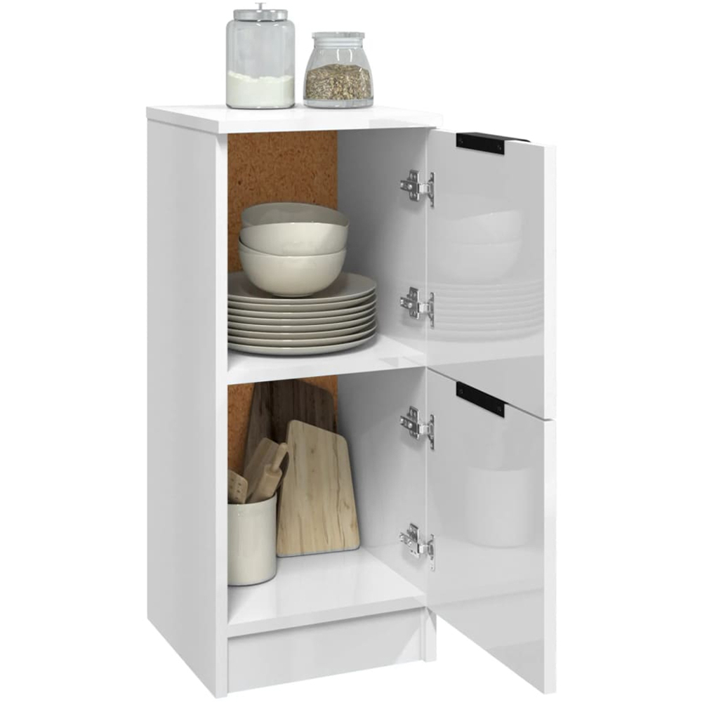 vidaXL 2 Door White Sideboard Set of 2 Image 3