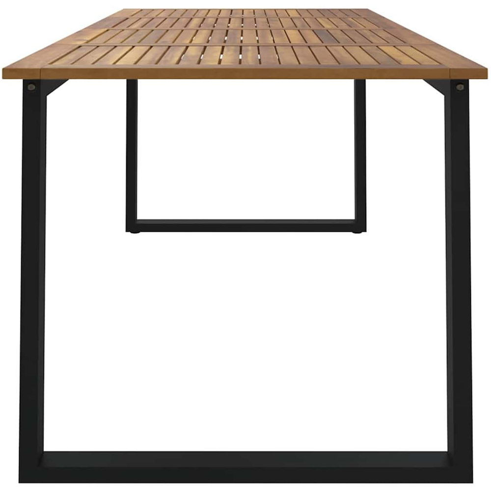 vidaXL Brown and Grey Solid Wood Acacia Garden Table 200cm Image 4