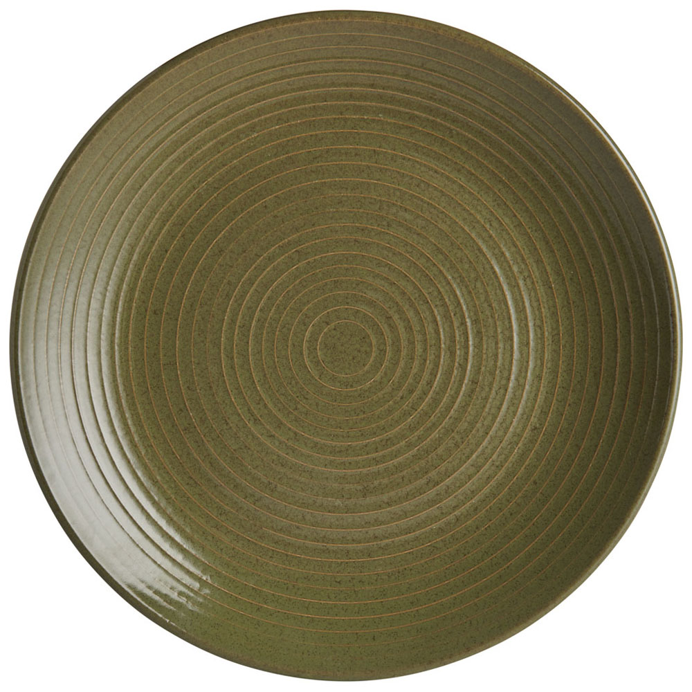Wilko Green Reactive Glaze Dinner Plate Image 1