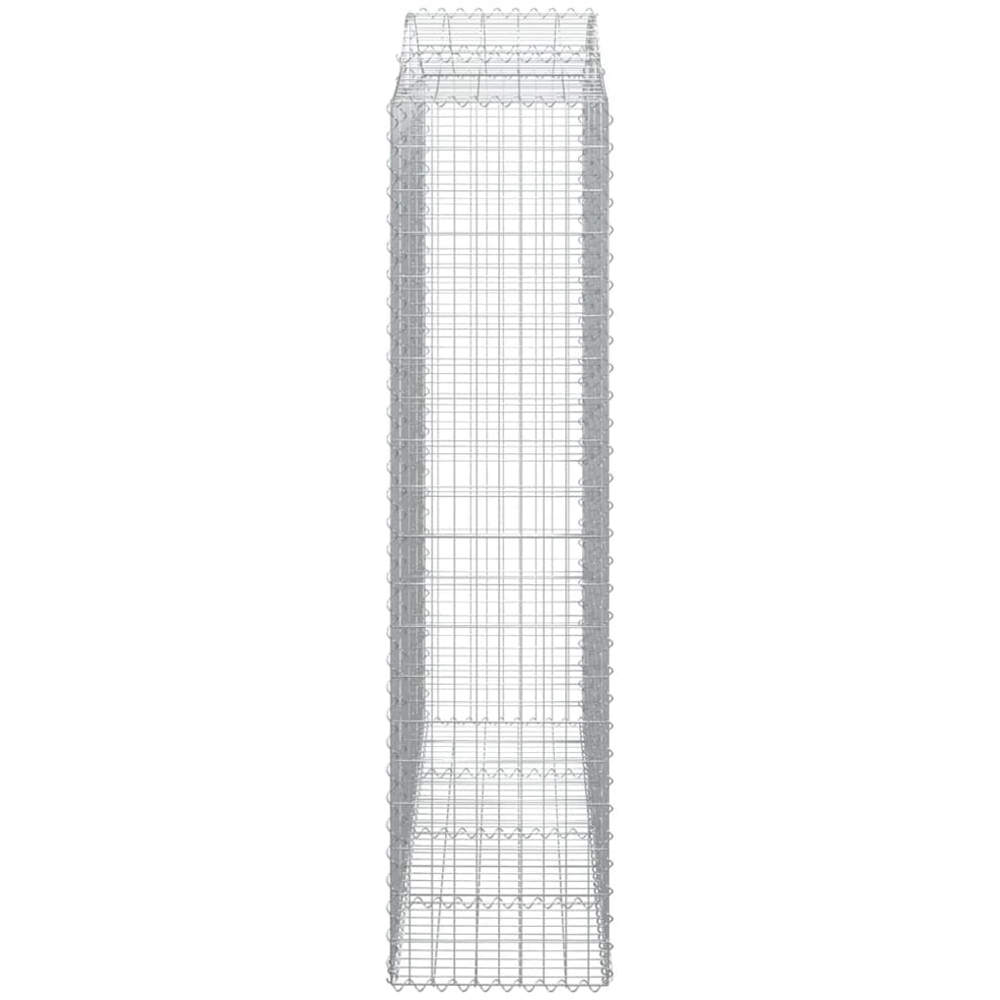 vidaXL Silver Galvanised Iron Arched Gabion Basket 200 x 50 x 200/220cm 6 Pack Image 3