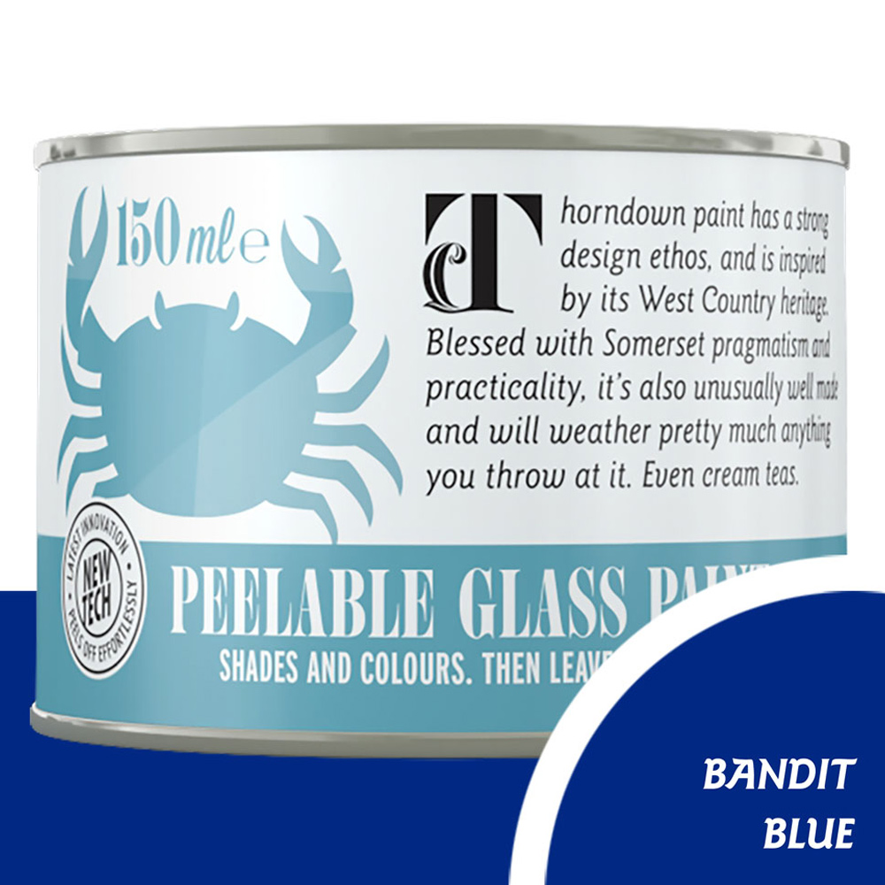 Thorndown Bandit Blue Peelable Glass Paint 150ml Image 3