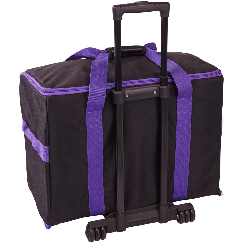Sewing Online 006107-BLK-PURPLE Black Purple Trim Sewing Machine Trolley Bag 60 x 42 x 30cm Image 3