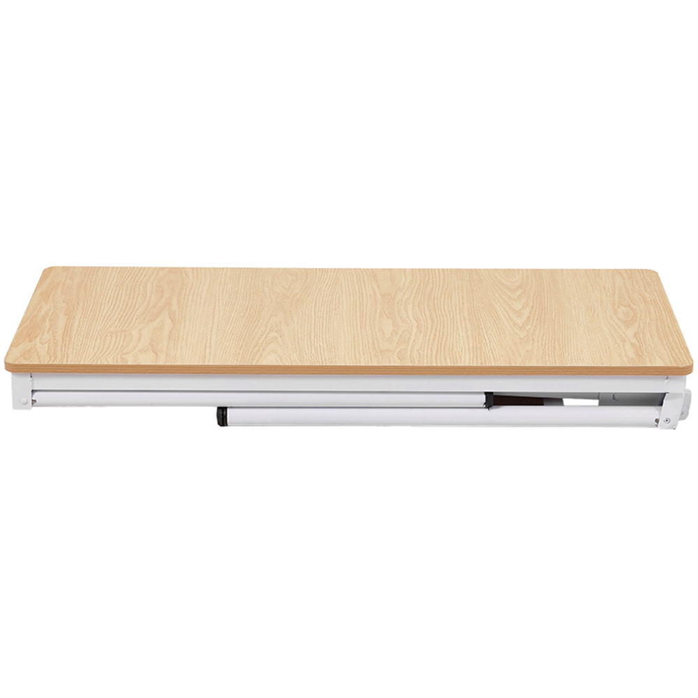 Living and Home Single Shelf Metal Frame Foldable Laptop Desk Natural 100cm Image 6