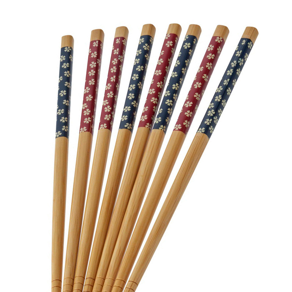 Wilko Ridged Bamboo Chopsticks 4 Pack Image 6