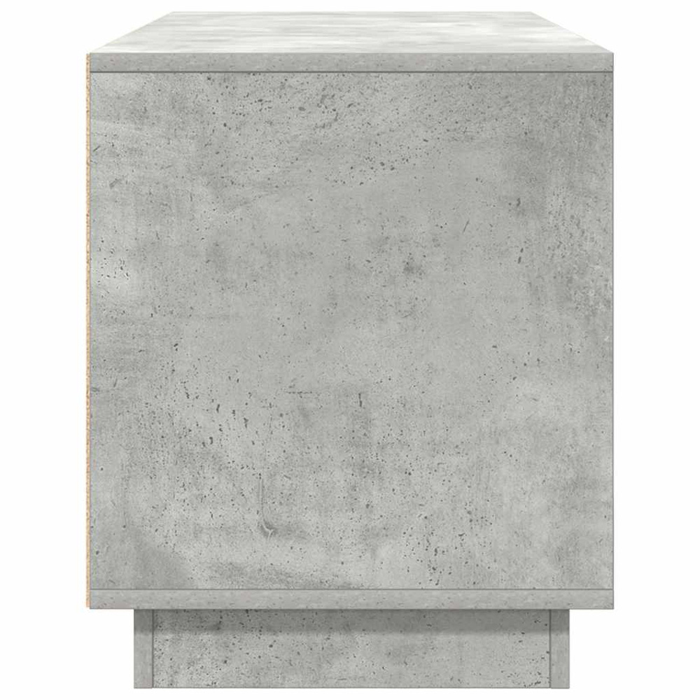 vidaXL 2 Door 2 Drawer Concrete Grey TV Cabinet with LED Lights Image 8