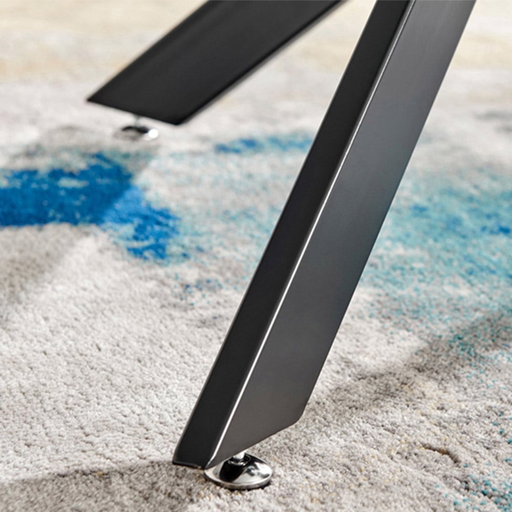 Furniturebox Arona Solara 4 Seater Round Dining Set Black Image 6