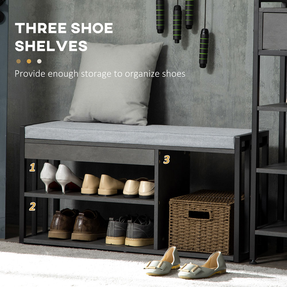 Portland Grey Shoe Cabinet Image 5