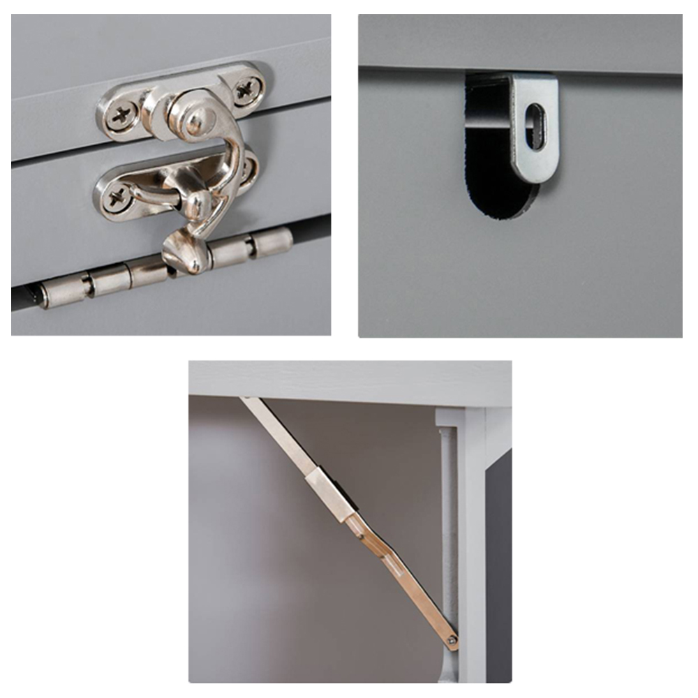 Portland Folding Office Desk Grey Image 4