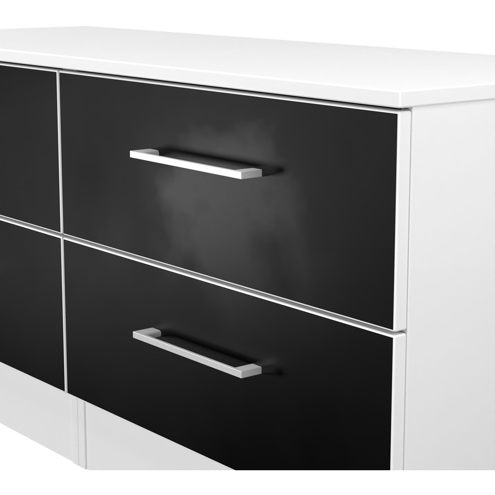 Crowndale Worcester 4 Drawer Matt Black and White Bed Box Ready Assembled Image 5