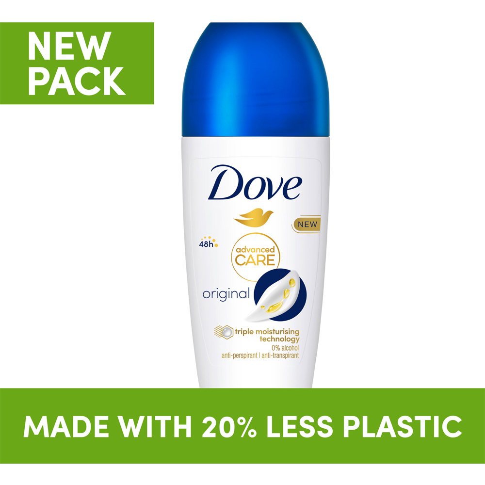 Dove Advanced Original Care Antiperspirant Deodorant Roll On 50ml Image 4