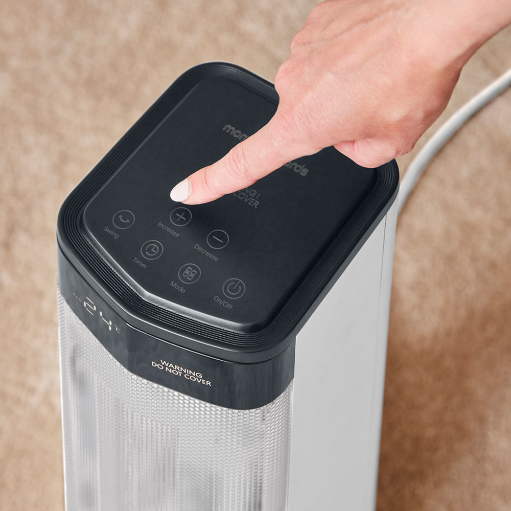 Morphy Richards White Ceramic Tower Fan Heater 2000W Image 6