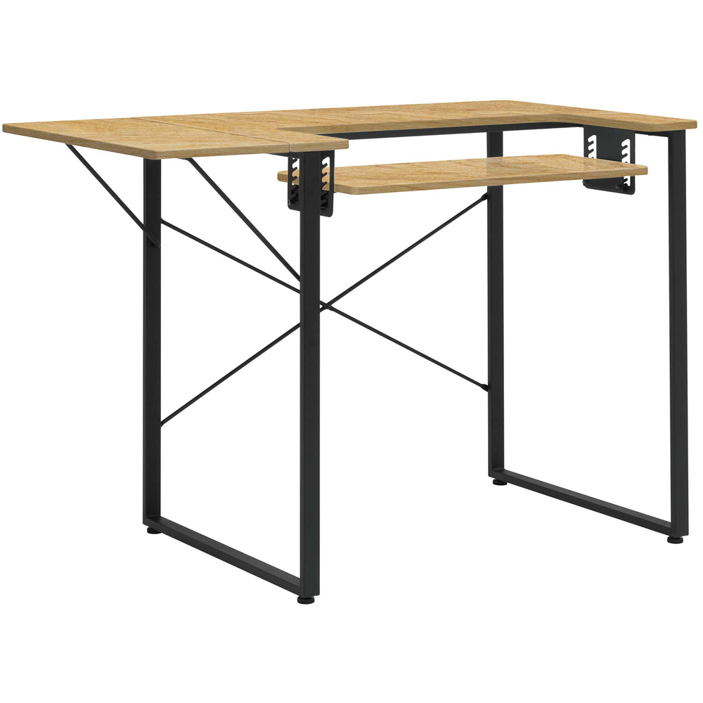 Sewing Online 13406 Charcoal Black and Ashwood Dart Sewing Machine Table with Foldable Top Image 4