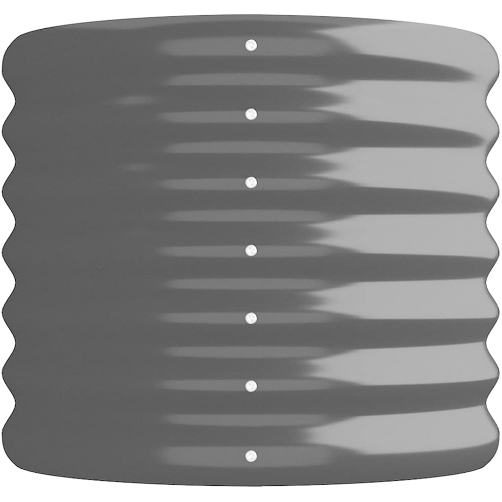 vidaXL Anthracite Galvanised Steel Rectangular Garden Raised Bed 332 x 40 x 36cm Image 3