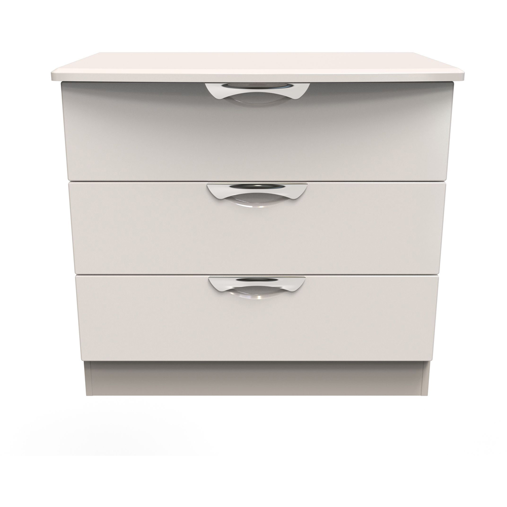Crowndale Camden 3 Drawer Kashmir Gloss Chest of Drawers Ready Assembled Image 2