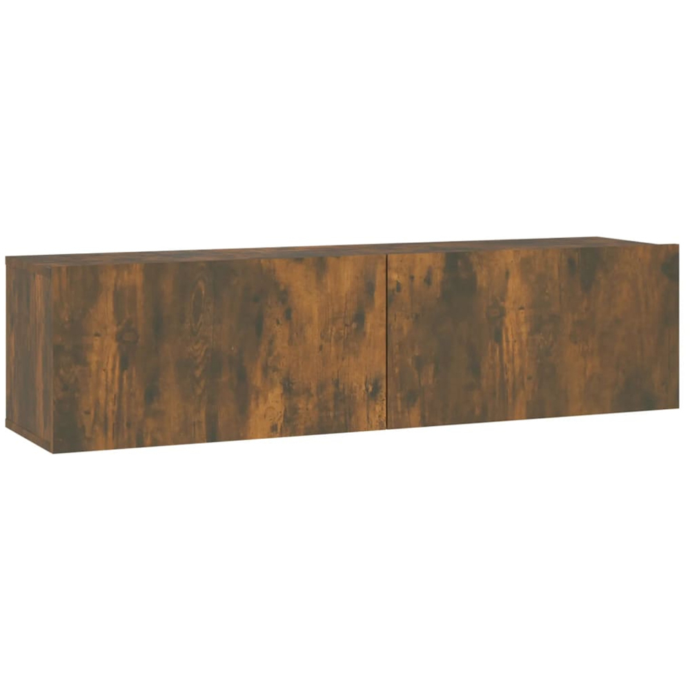 vidaXL 2 Door Smoked Oak Wall Mounted TV Cabinet Image 2