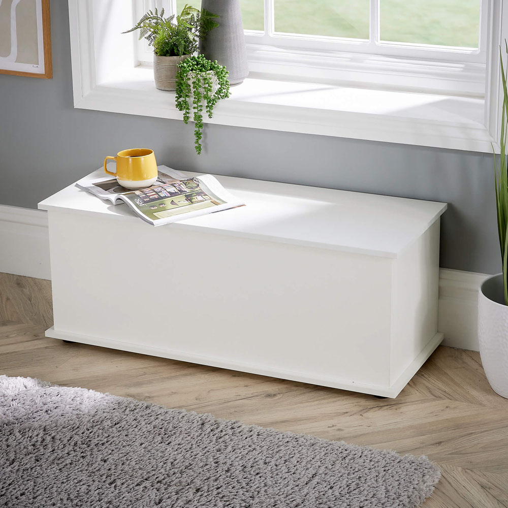 Home Source Malmo White Ottoman Chest Image 6
