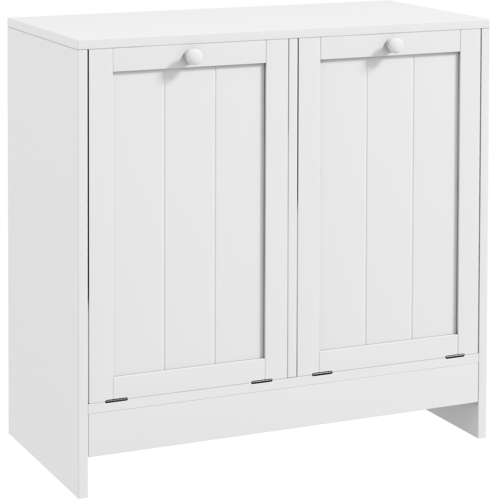 Portland Kleankin 2 Door White Tilt Out Laundry Storage Cabinet Image 2