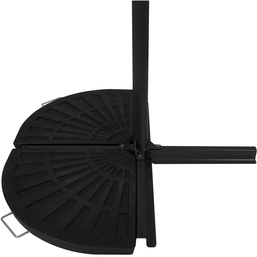 MonsterShop Set of 2 Black Fan-Shaped Cantilever Parasol Base Image 3
