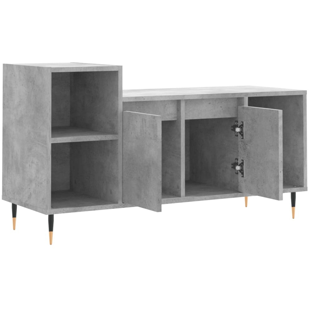 vidaXL 2 Door 3 Shelf Concrete Grey TV Cabinet with RGB LED Lights Image 6