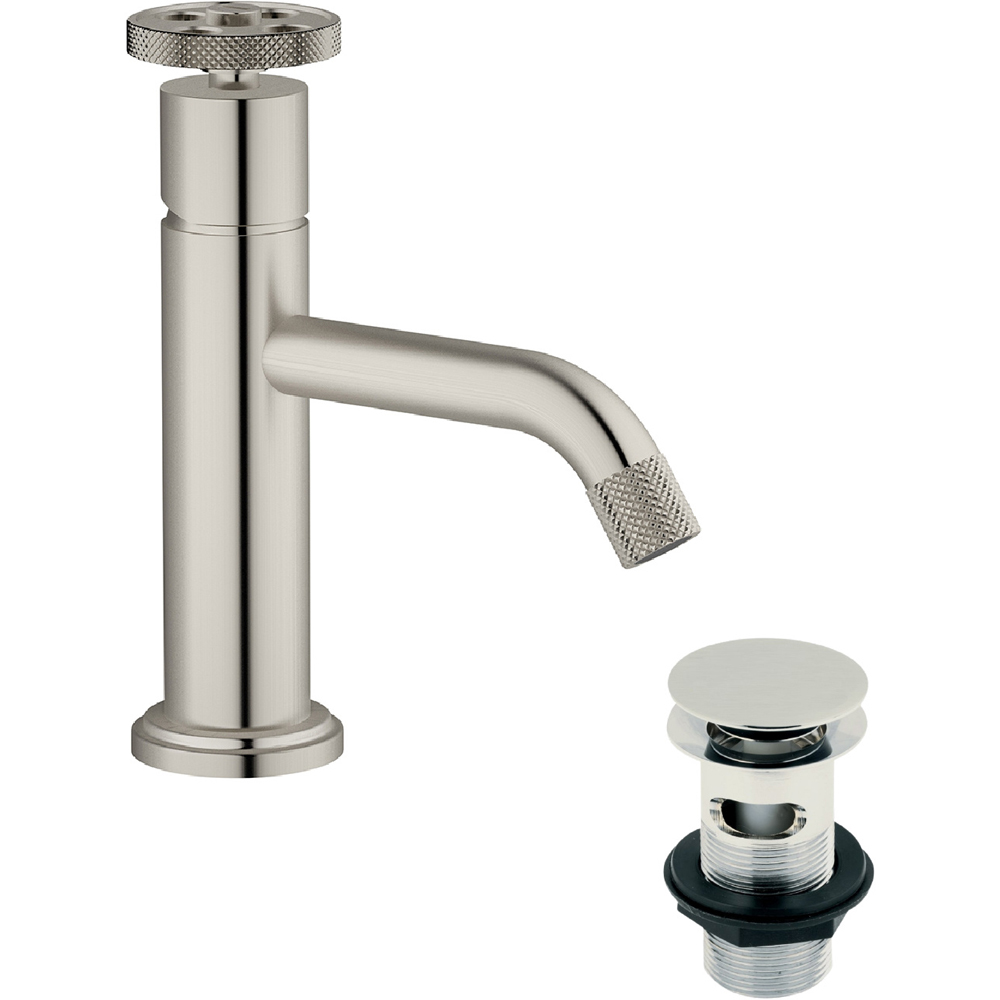 Go Bathrooms Urban Brushed Nickel Mono Basin Mixer Tap Image 1