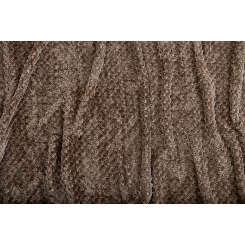 Wilko Chocolate Brown Waffle Throw 200 x 240cm Wilko