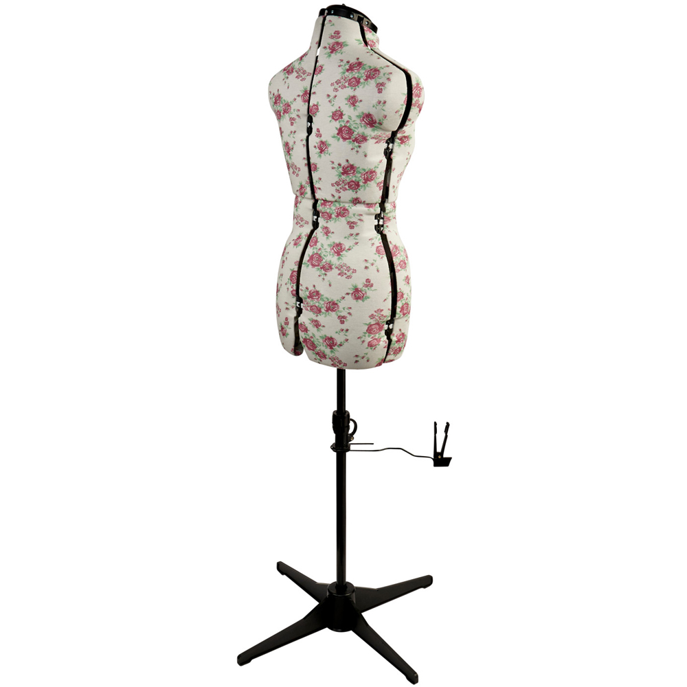 Sewing Online FLORALSMALL Vintage Floral Adjustable 8-Part Dressmakers Dummy with Hem Marker Small Image 3