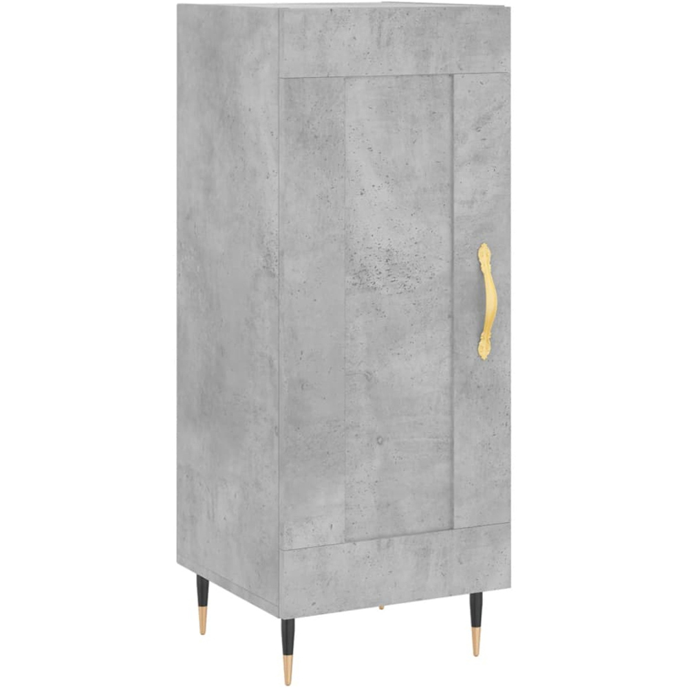 vidaXL Single Door Concrete Grey Wooden Sideboard Image 2