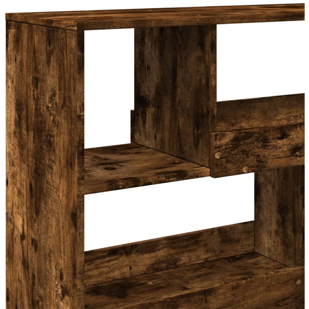 vidaXL 6 Shelf Smoked Oak Bookcase Image 6