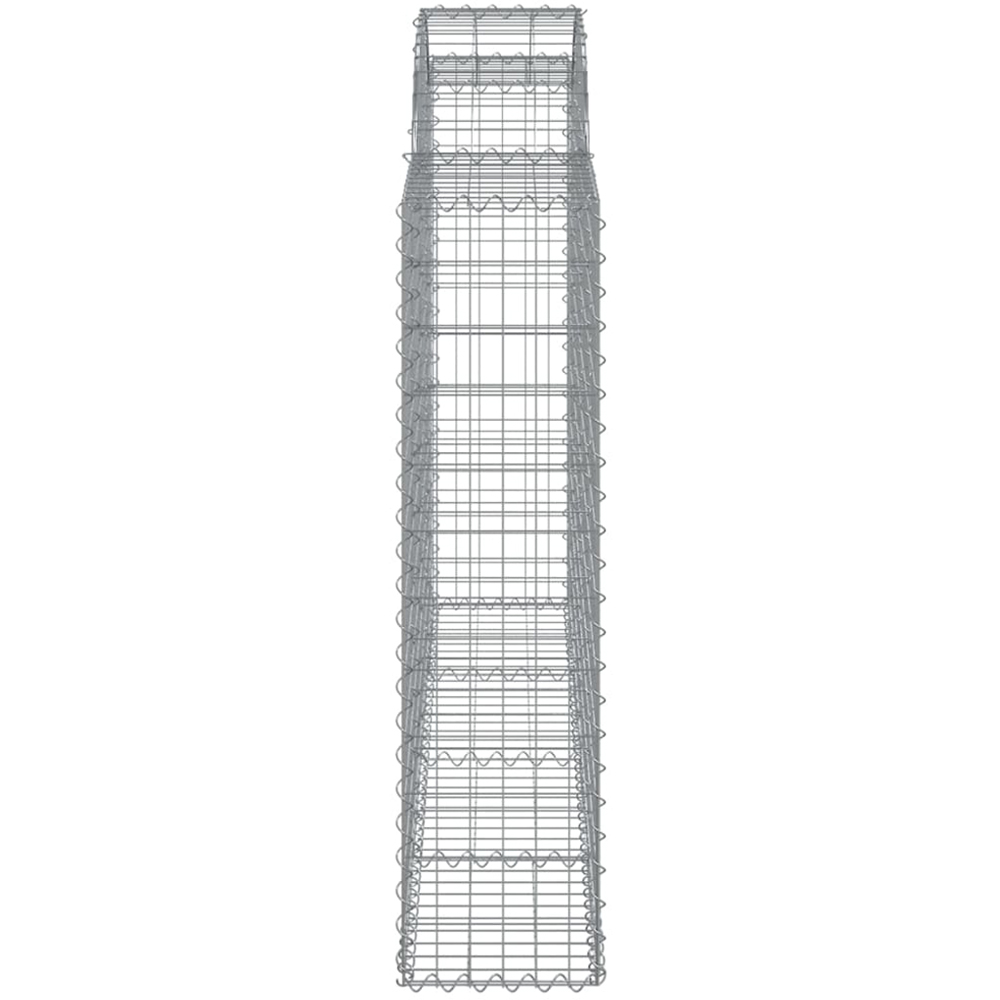vidaXL Silver Galvanised Iron Gabion Basket 200 x 30 x 120/140cm 7 Pack Image 3