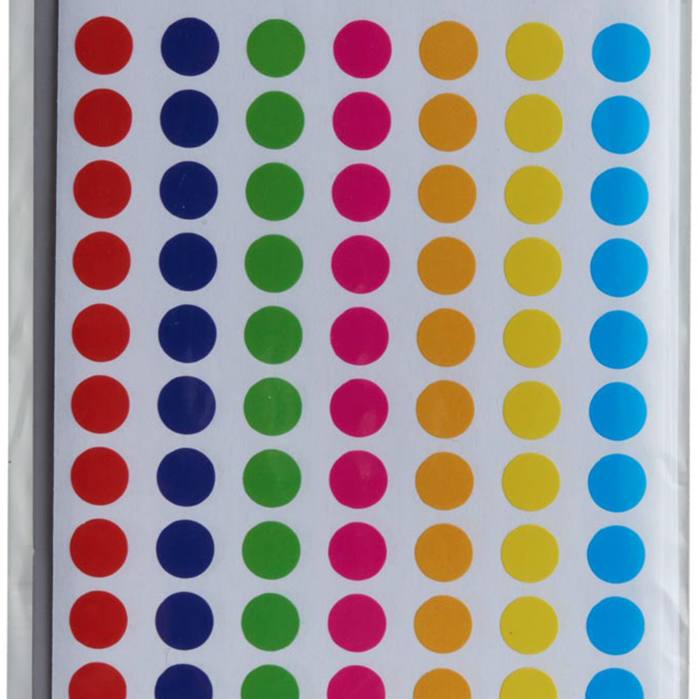Wilko Coloured Dots 8 Pack Image 2