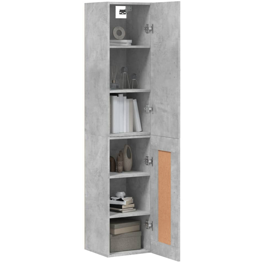 vidaXL 2 Door Concrete Grey Highboard Image 3