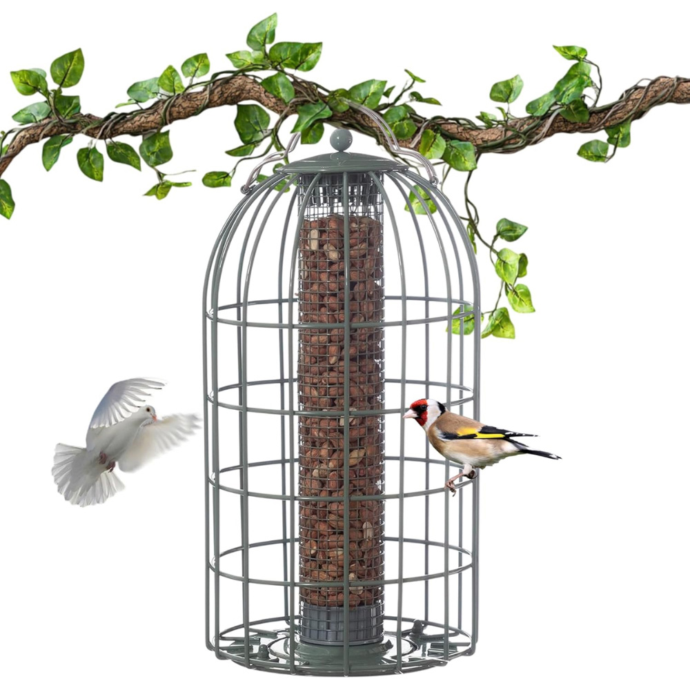 Happy Beaks The Nuttery Ocean Green Squirrel-Proof Original Nut Feeder Image 1